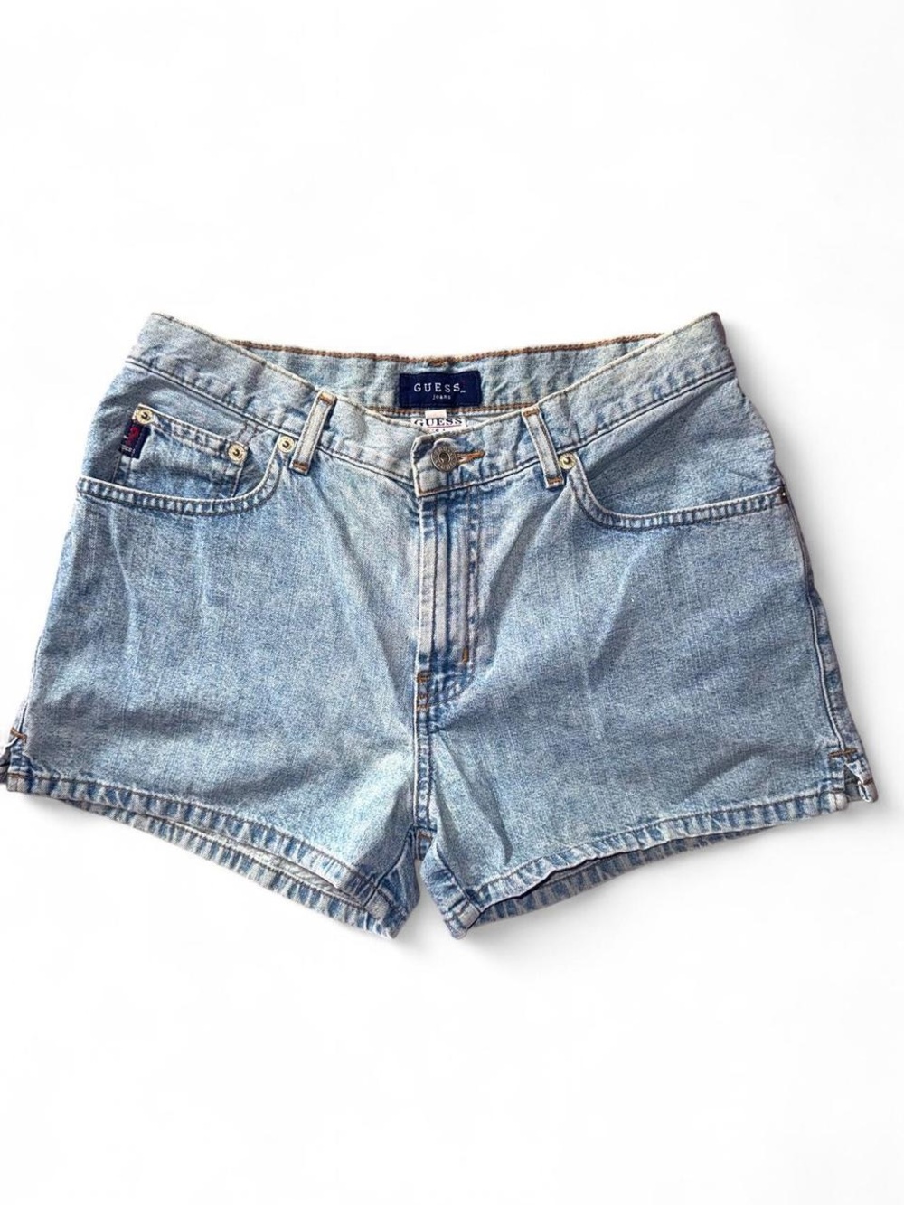GUESS Light Wash Blue Denim Shorts